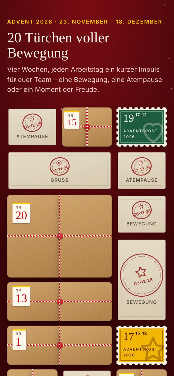 Der Adventskalender auf dem Smartphone